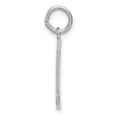14K White Gold Christmas Stocking Charm with Rhodium Finish Festive & Elegant